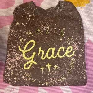 adorable and comfy maroon colored “amazing grace” sweatshirt!!